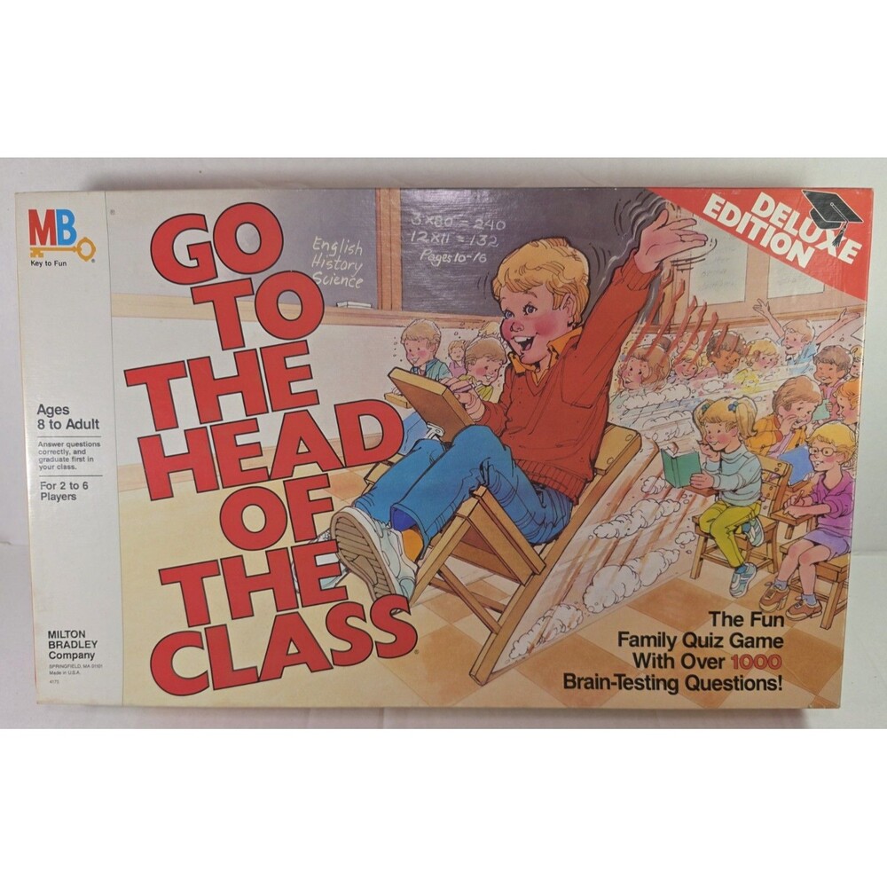 1986 Vintage Go To The Head Of The Class Deluxe Edition COMPLETE Board Game